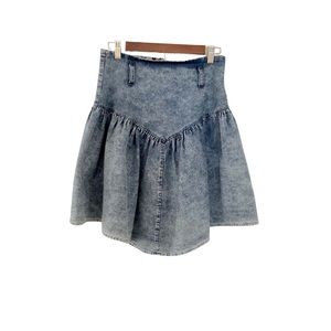 America 80s Vintage Drop V Waist Denim Full‎ Skirt Size 9
